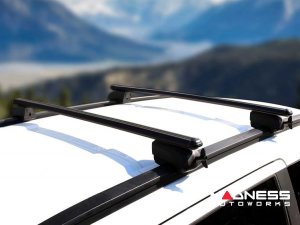 Alfa Romeo Stelvio Roof Rack Cross Bars - for models w/ factory roof rails - Black (2017-2025)